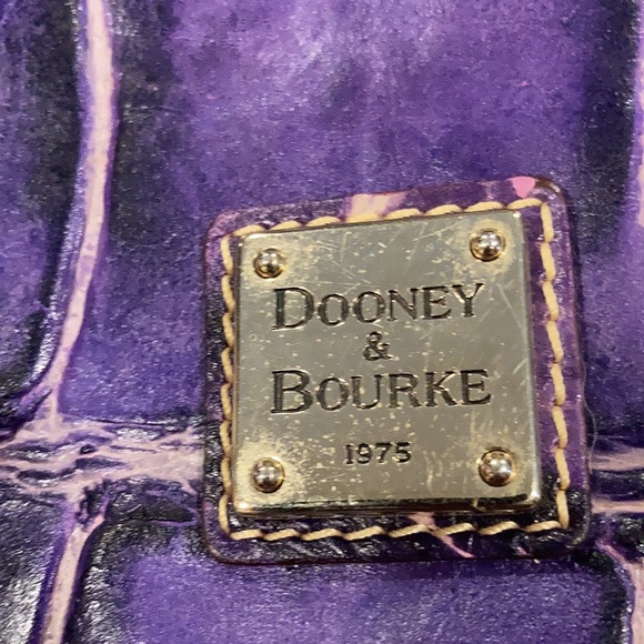 Dooney & Bourke patterned leather- purple purse - Picture 2 of 8